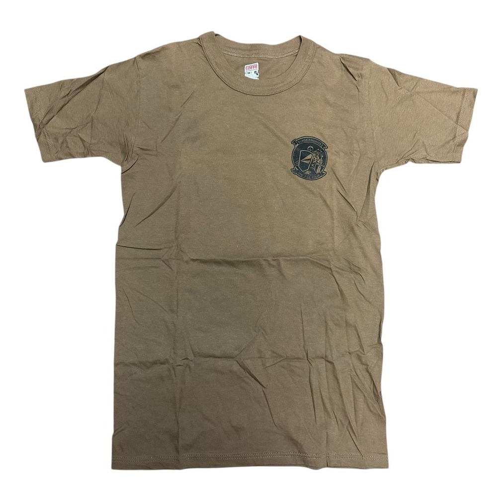 Soffe Mens VFA-154 Black Knights Military Graphic T-Shirt Khaki Small - Picture 2 of 9